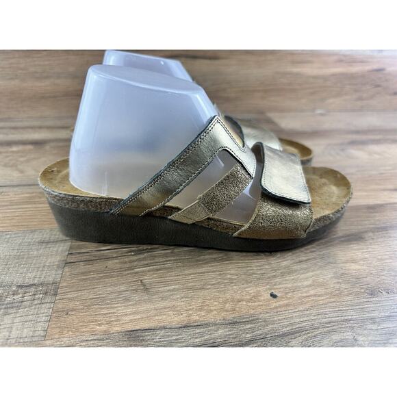 NAOT Bronze Leather Slide Comfort Sandals Size 38/ 7 - Picture 1 of 10